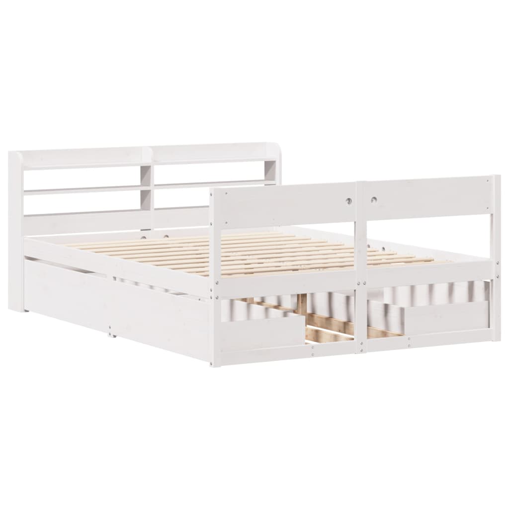 vidaXL Bed Frame without Mattress White 160x200 cm Solid Wood Pine