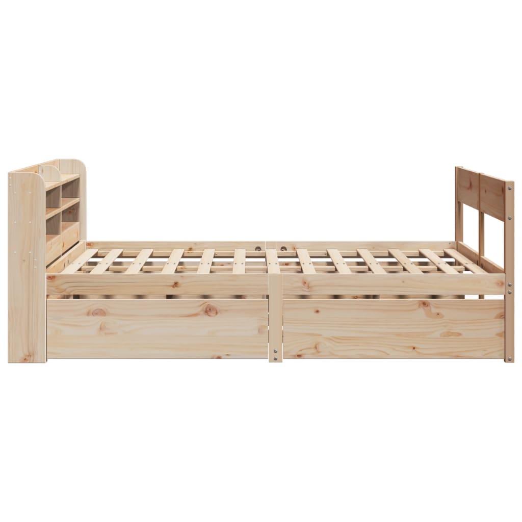 vidaXL Bed Frame without Mattress 150x200 cm King Size Solid Wood Pine