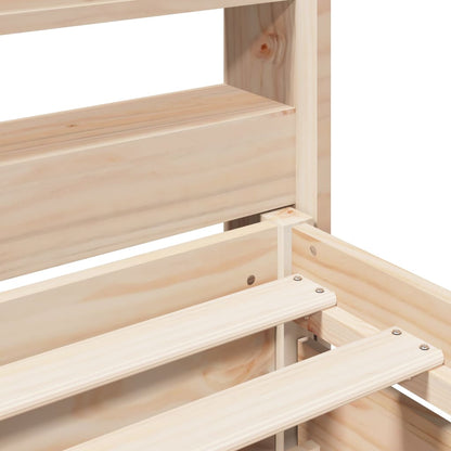 vidaXL Bed Frame without Mattress 150x200 cm King Size Solid Wood Pine