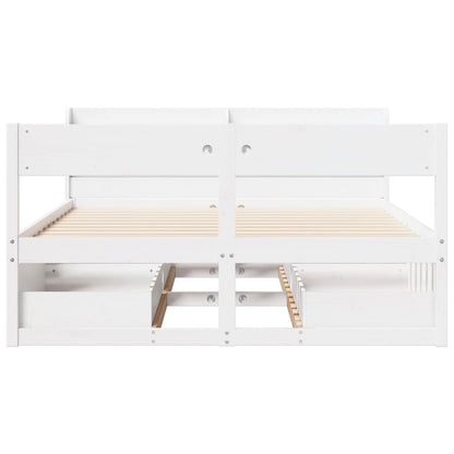 vidaXL Bed Frame without Mattress White 120x200 cm Solid Wood Pine
