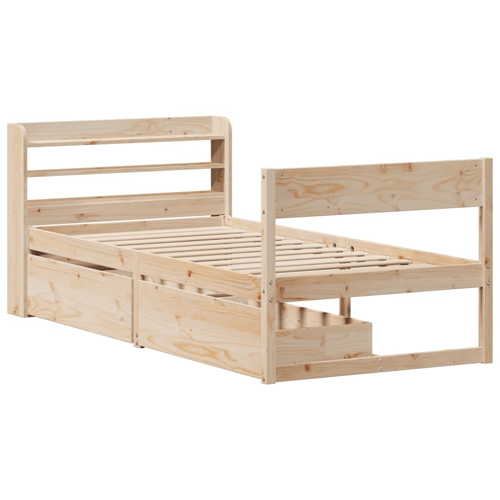 vidaXL Bed Frame without Mattress 90x200 cm Solid Wood Pine