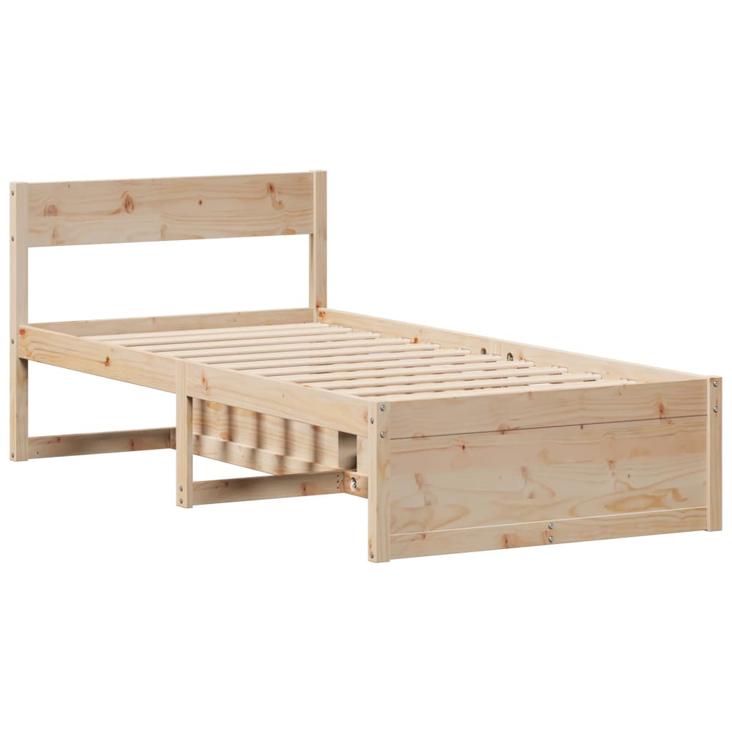 vidaXL Bed Frame without Mattress 90x200 cm Solid Wood Pine