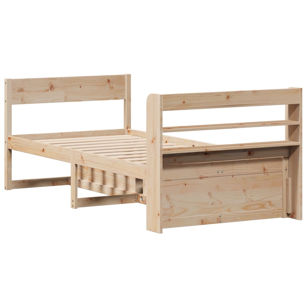 vidaXL Bed Frame without Mattress 90x200 cm Solid Wood Pine
