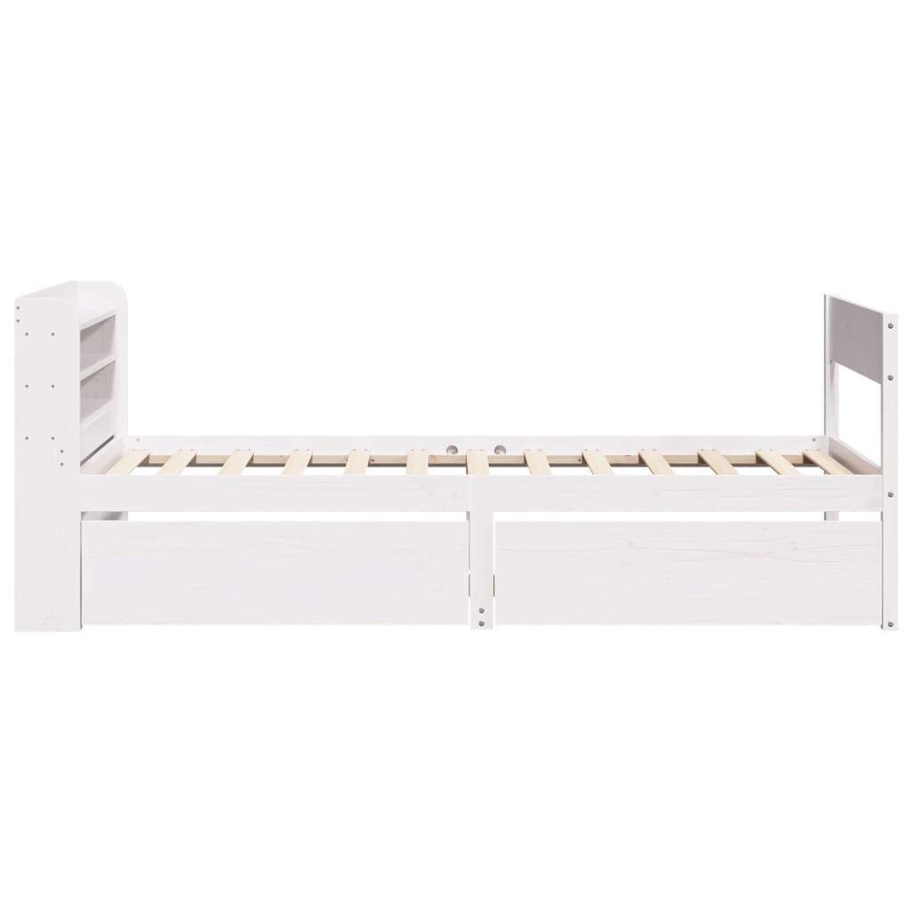 vidaXL Bed Frame without Mattress White 90x200 cm Solid Wood Pine