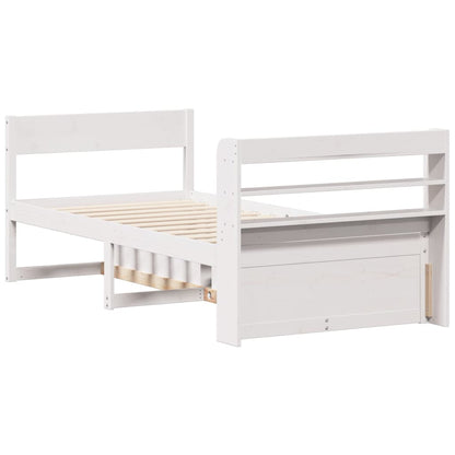 vidaXL Bed Frame without Mattress White 90x200 cm Solid Wood Pine
