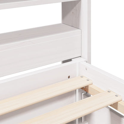 vidaXL Bed Frame without Mattress White 90x200 cm Solid Wood Pine