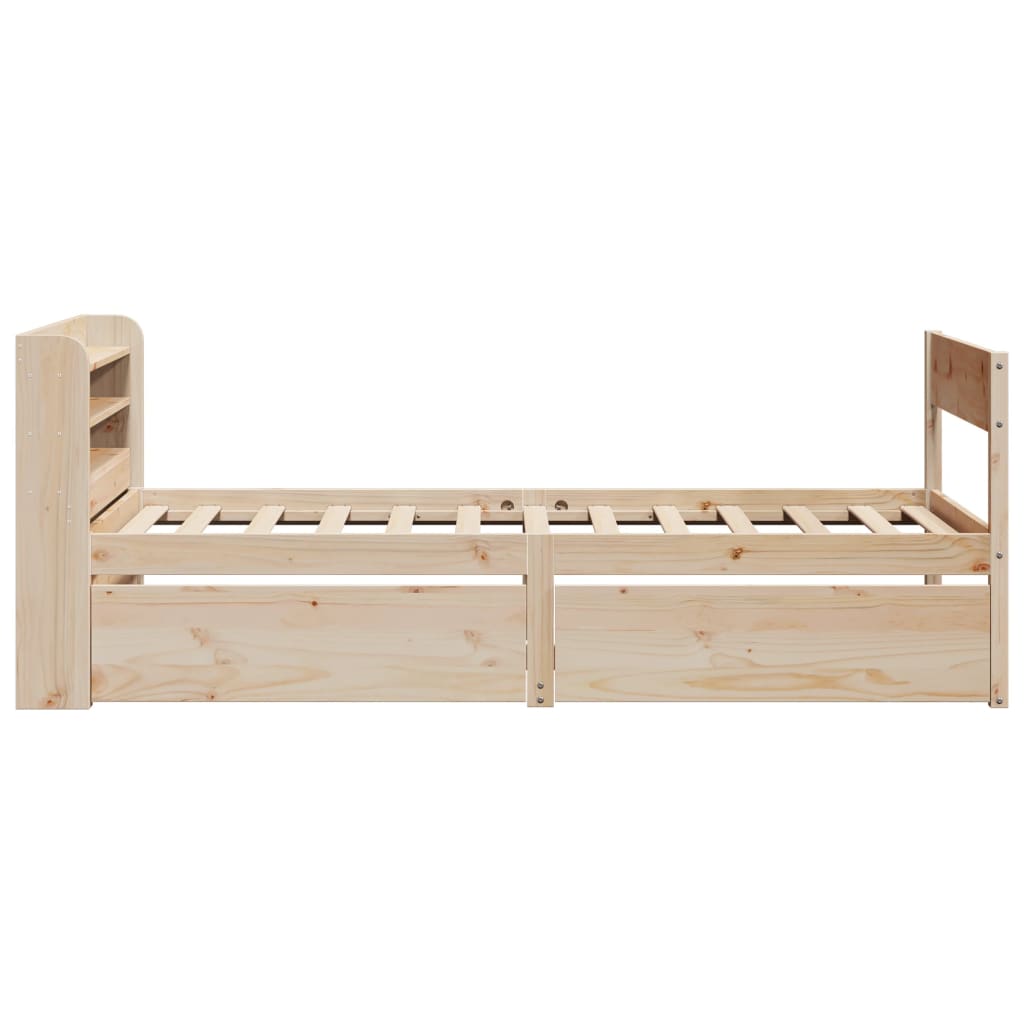 vidaXL Bed Frame without Mattress 90x190 cm Single Solid Wood Pine