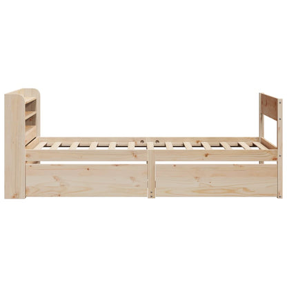 vidaXL Bed Frame without Mattress 90x190 cm Single Solid Wood Pine