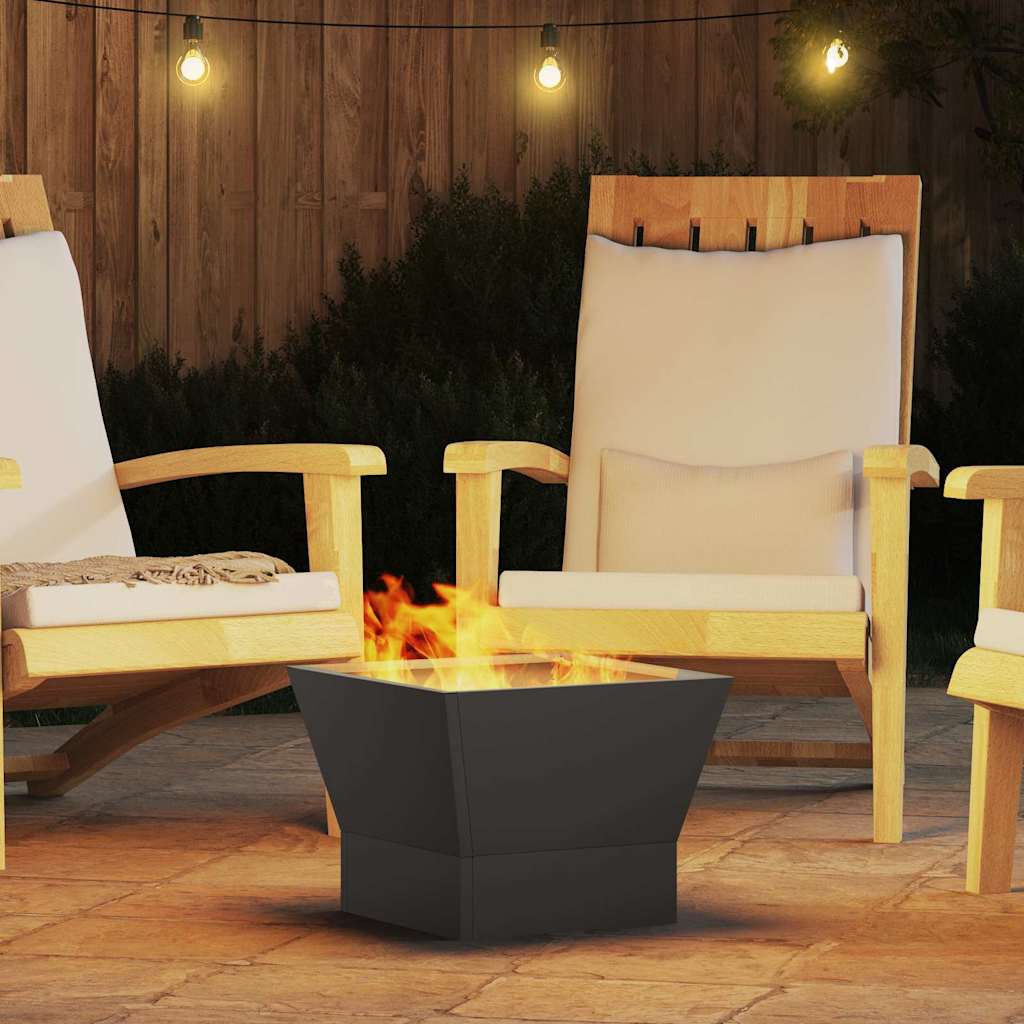 vidaXL Fire Pit Black 40 x 40 x 35 cm Steel