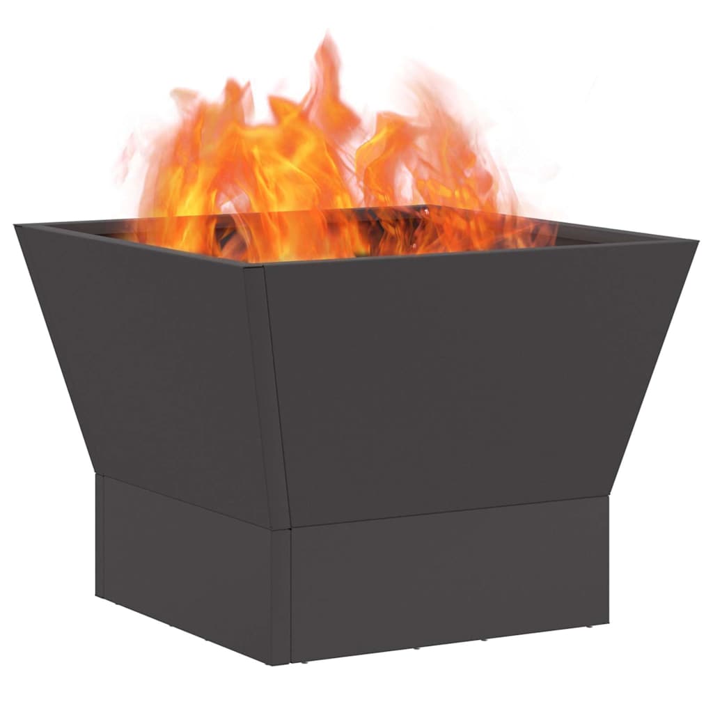 vidaXL Fire Pit Black 40 x 40 x 35 cm Steel