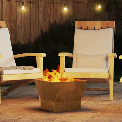 vidaXL Fire Pit Brown 40 x 40 x 35 cm Steel