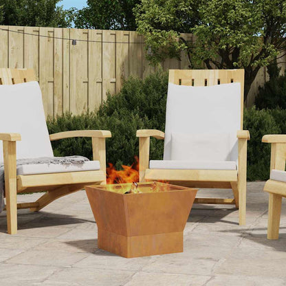 vidaXL Fire Pit Brown 40 x 40 x 35 cm Steel