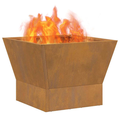 vidaXL Fire Pit Brown 40 x 40 x 35 cm Steel