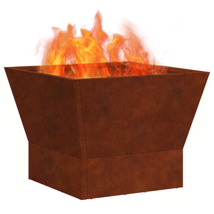 vidaXL Fire Pit Brown 40 x 40 x 35 cm Weathering Steel