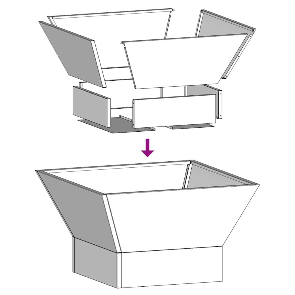 vidaXL Fire Pit Black 60 x 60 x 35 cm Steel