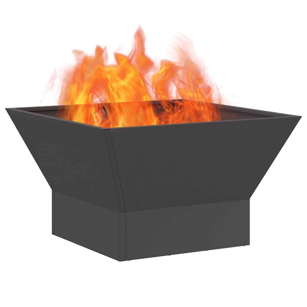 vidaXL Fire Pit Black 60 x 60 x 35 cm Steel