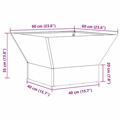 vidaXL Fire Pit Black 60 x 60 x 35 cm Steel