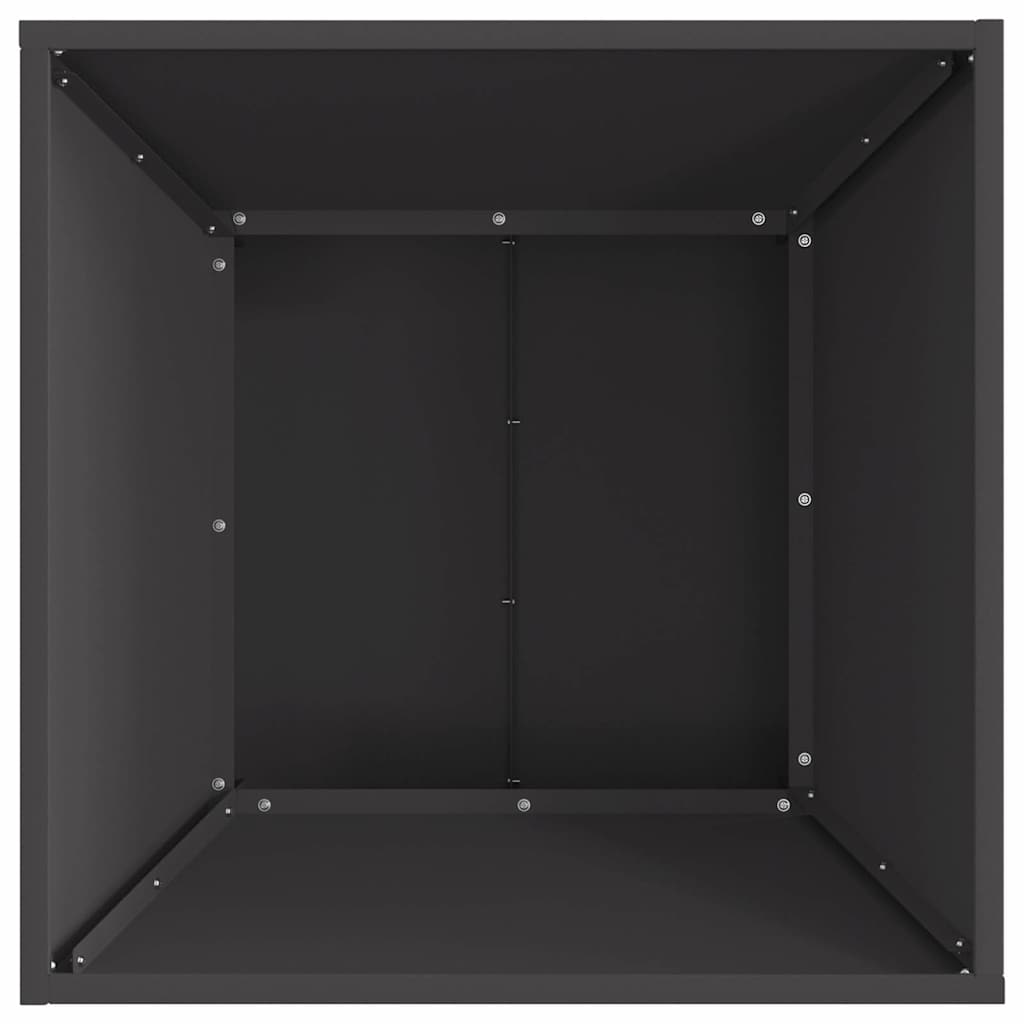 vidaXL Fire Pit Black 60 x 60 x 35 cm Steel