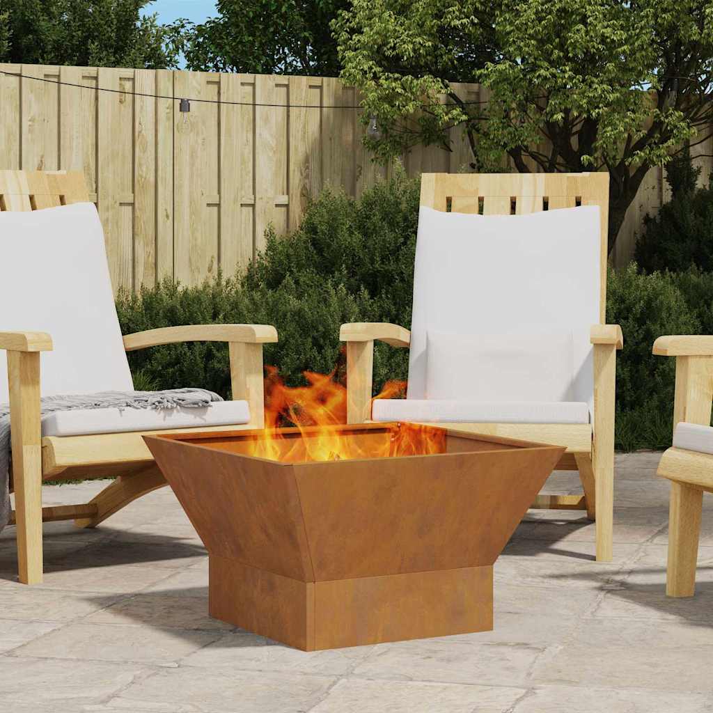 vidaXL Fire Pit Black 60 x 60 x 35 cm Steel