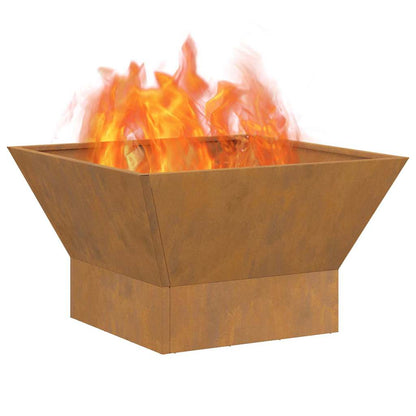 vidaXL Fire Pit Black 60 x 60 x 35 cm Steel