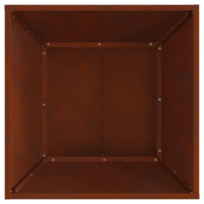 vidaXL Fire Pit Brown 60 x 60 x 35 cm Weathering Steel