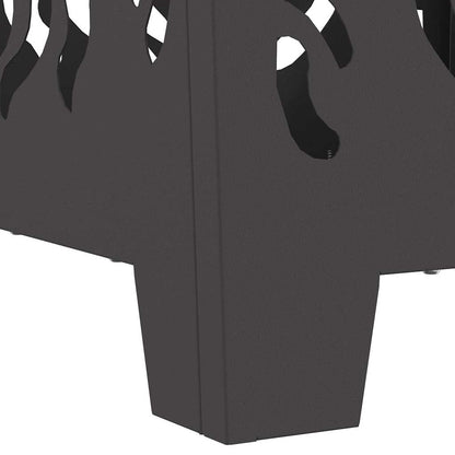 vidaXL Fire Pit Black 40 x 40 x 40 cm Cold-rolled steel