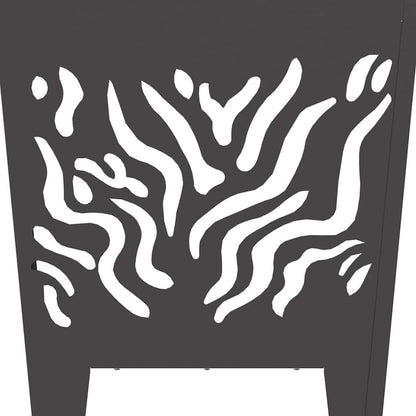 vidaXL Fire Pit Black 40 x 40 x 40 cm Cold-rolled steel