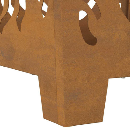 vidaXL Fire Pit Brown 40 x 40 x 40 cm Weathering steel