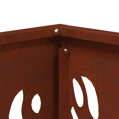 vidaXL Fire Pit Brown 40 x 40 x 40 cm Weathering steel