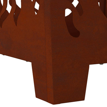 vidaXL Fire Pit Brown 40 x 40 x 40 cm Weathering steel