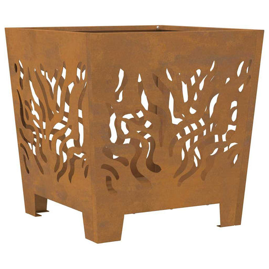 vidaXL Fire Pit Brown 40 x 40 x 40 cm Weathering steel