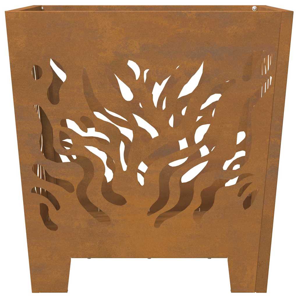 vidaXL Fire Pit Brown 40 x 40 x 40 cm Weathering steel