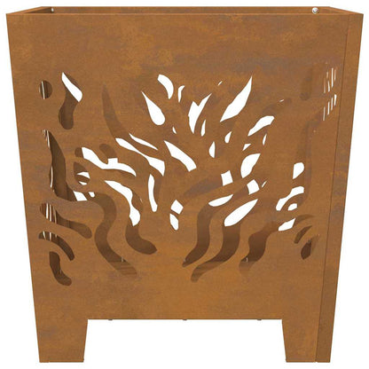 vidaXL Fire Pit Brown 40 x 40 x 40 cm Weathering steel