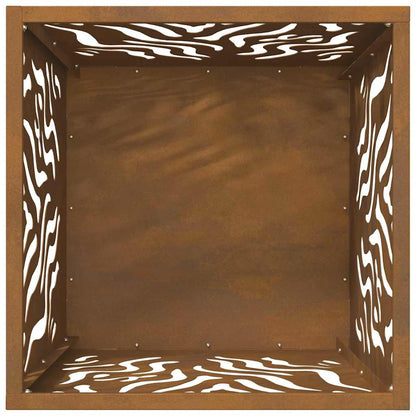 vidaXL Fire Pit Brown 40 x 40 x 40 cm Weathering steel