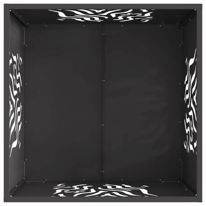 vidaXL Fire Pit Black 60 x 60 x 40 cm Weathering steel