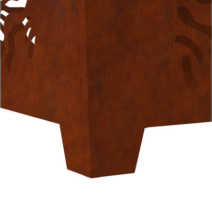 vidaXL Fire Pit Brown 60 x 60 x 40 cm Weathering steel