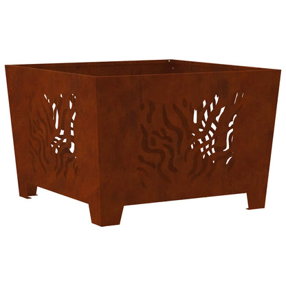 vidaXL Fire Pit Brown 60 x 60 x 40 cm Weathering steel