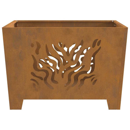 vidaXL Fire Pit Brown 60 x 60 x 40 cm Weathering steel