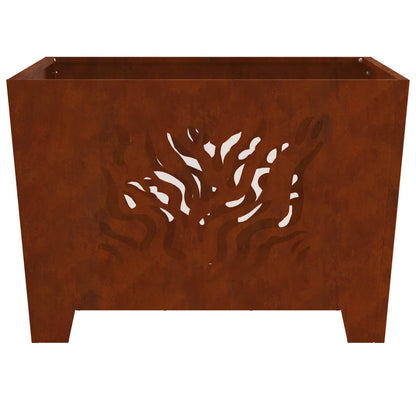 vidaXL Fire Pit Brown 60 x 60 x 40 cm Weathering steel
