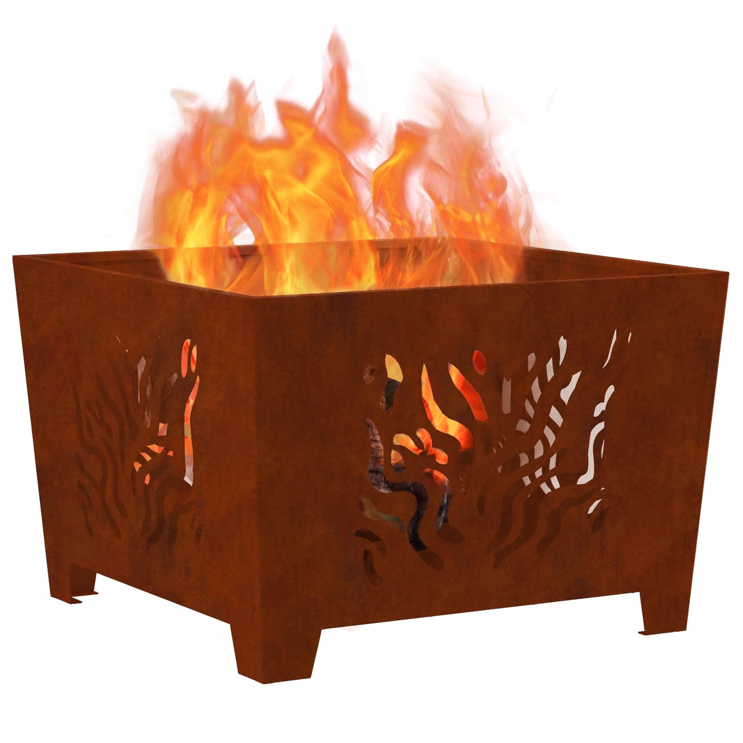 vidaXL Fire Pit Brown 60 x 60 x 40 cm Weathering steel