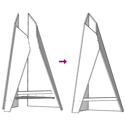 vidaXL Fire Pit Black 58 x 40 x 100 cm Cold-rolled steel