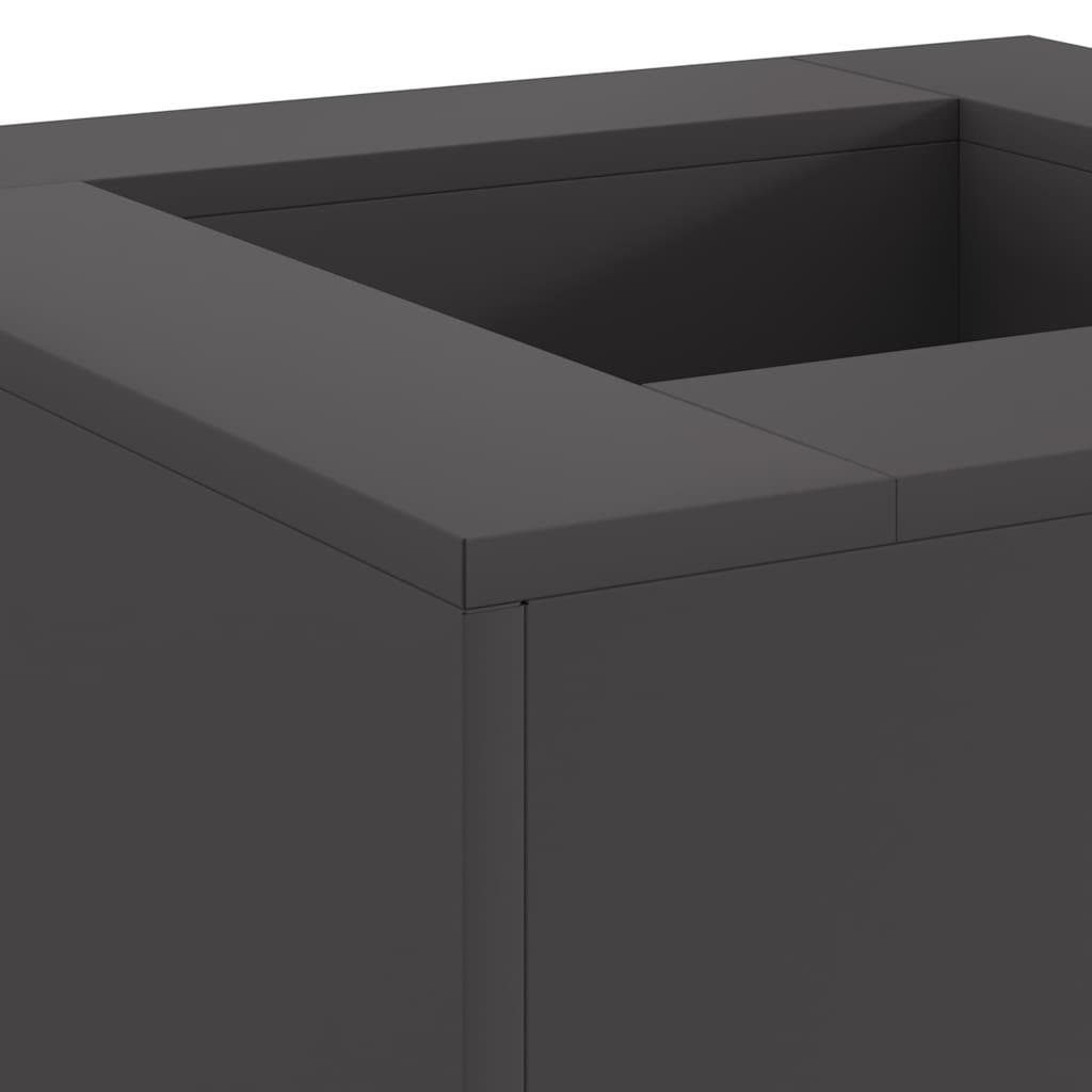 vidaXL Fire Bowl Black 60 x 60 x 30 cm Weathering Steel