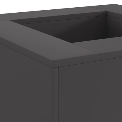 vidaXL Fire Bowl Black 60 x 60 x 30 cm Weathering Steel