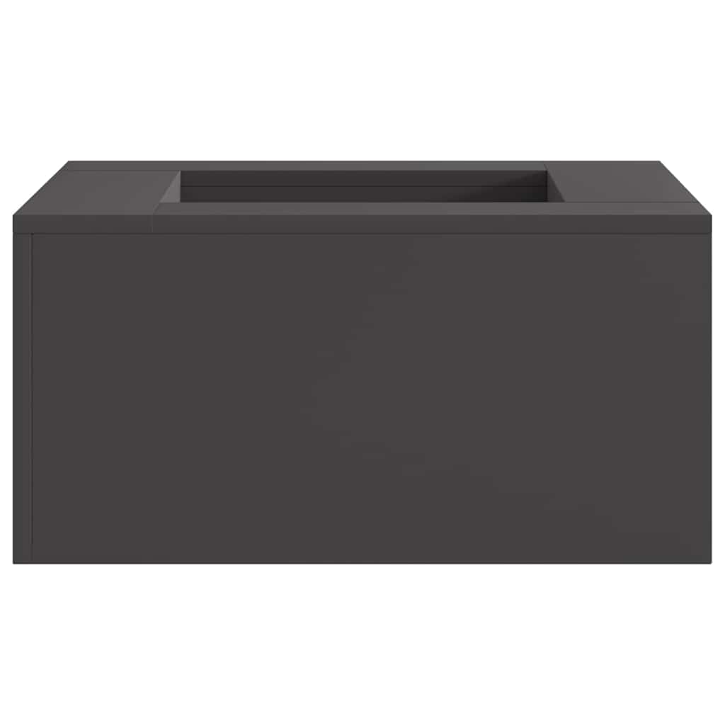 vidaXL Fire Bowl Black 60 x 60 x 30 cm Weathering Steel