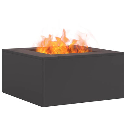 vidaXL Fire Bowl Black 60 x 60 x 30 cm Weathering Steel