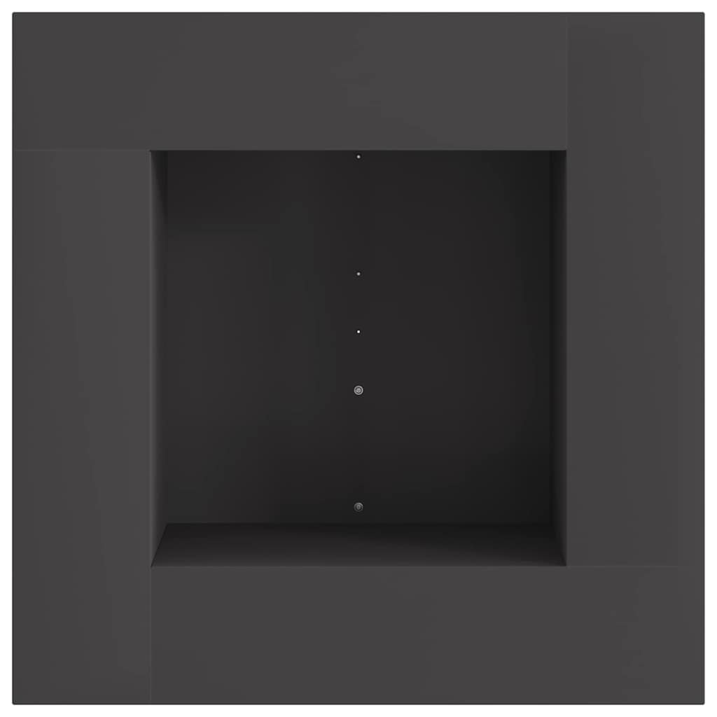 vidaXL Fire Bowl Black 60 x 60 x 30 cm Weathering Steel