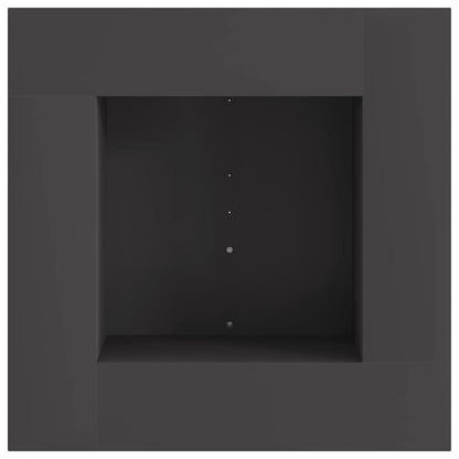 vidaXL Fire Bowl Black 60 x 60 x 30 cm Weathering Steel