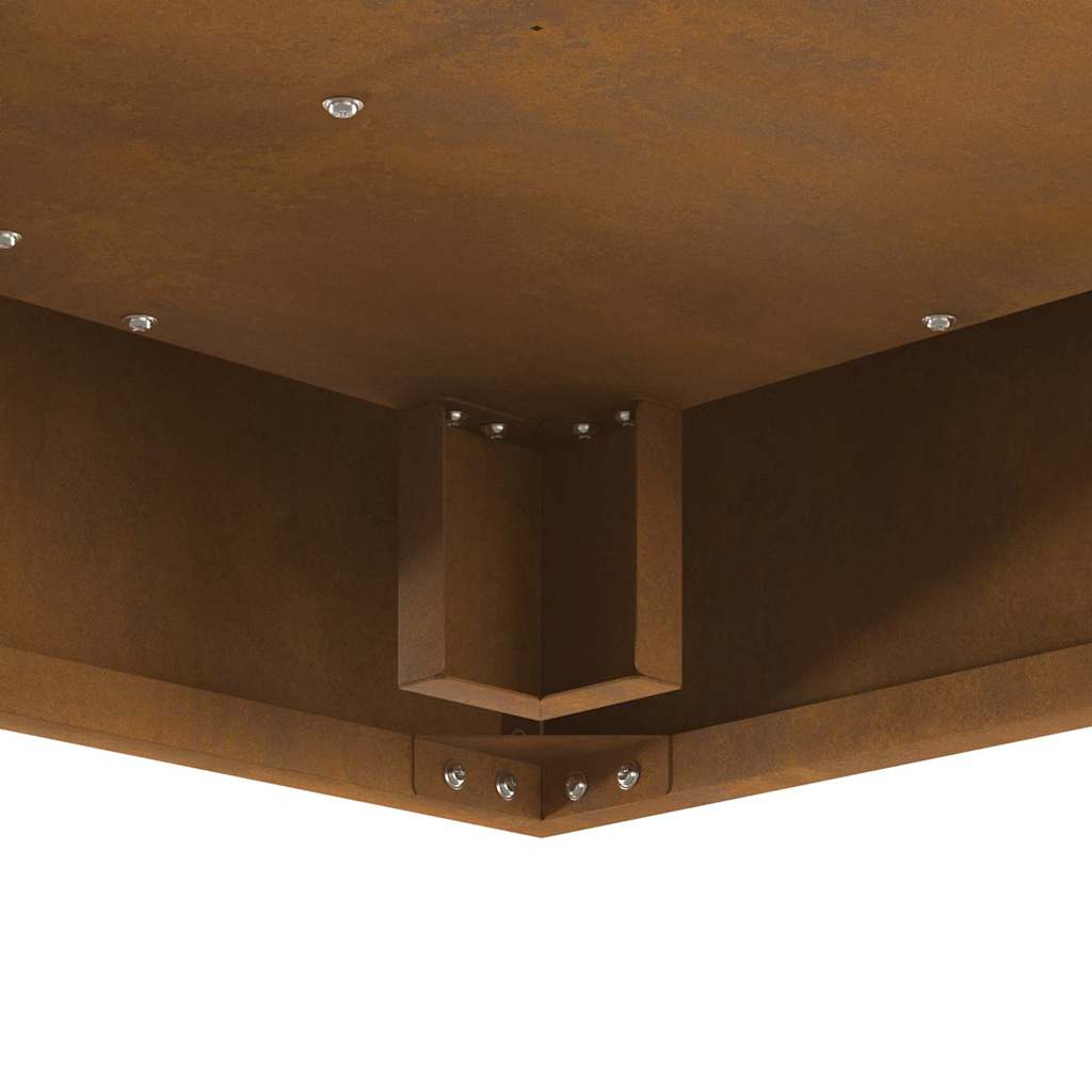 vidaXL Fire Pit Brown 60 x 60 x 30 cm Weathering steel