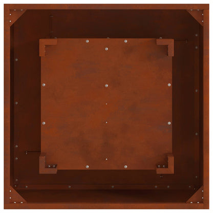 vidaXL Fire Pit Brown 60 x 60 x 30 cm Weathering Steel