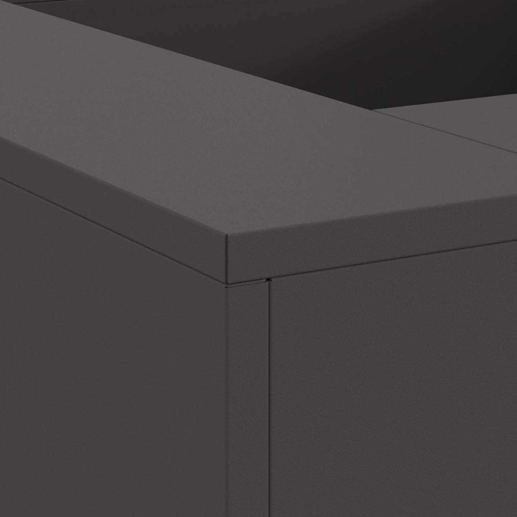 vidaXL Fire Pit Black 80 x 80 x 40 cm Cold-rolled steel